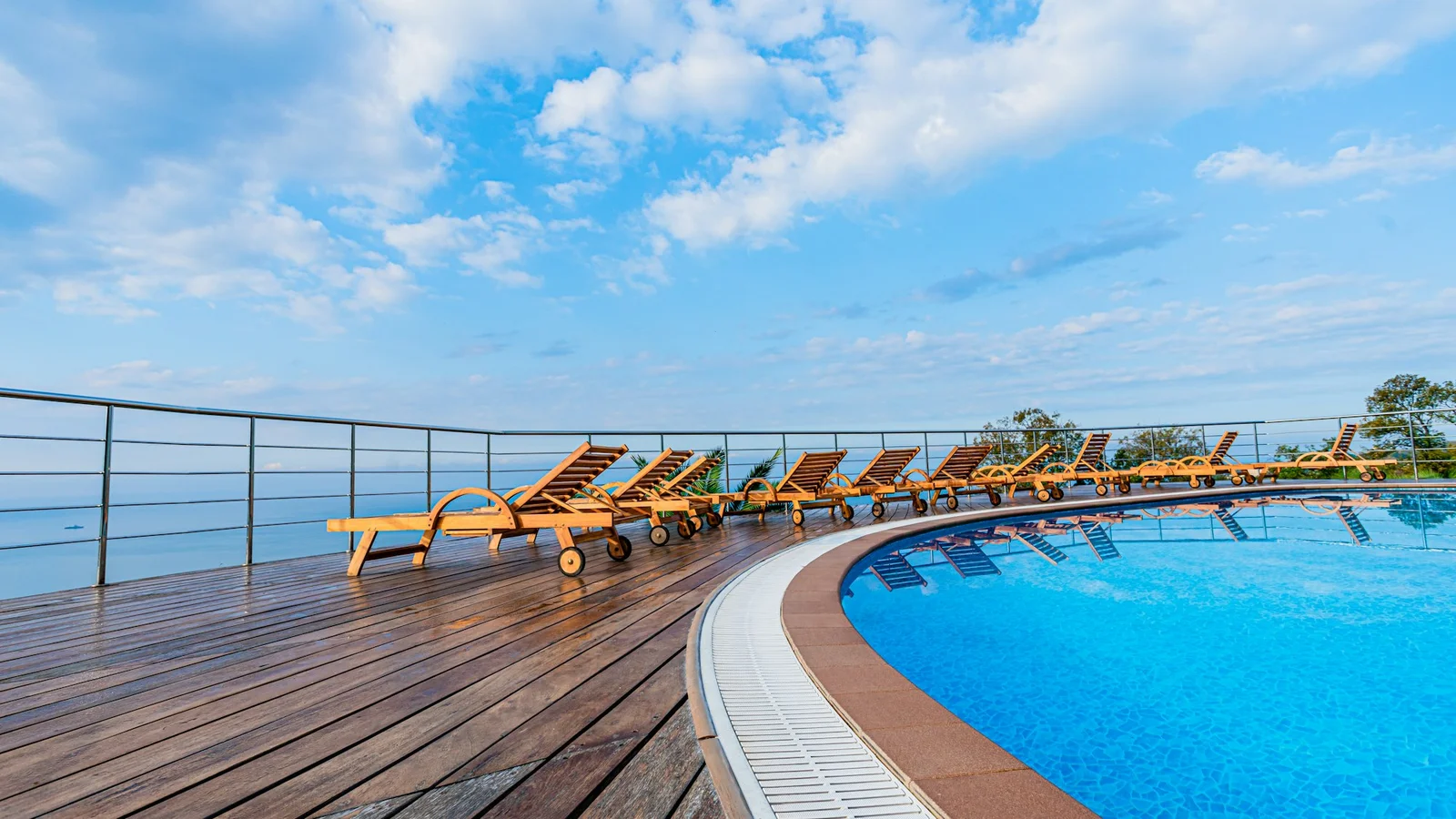 Modern luxury residential towers view