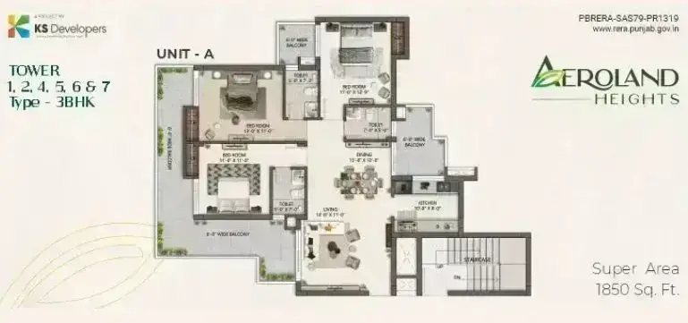 Aeroland Smart & Spacious Floor Plan for Modern Living