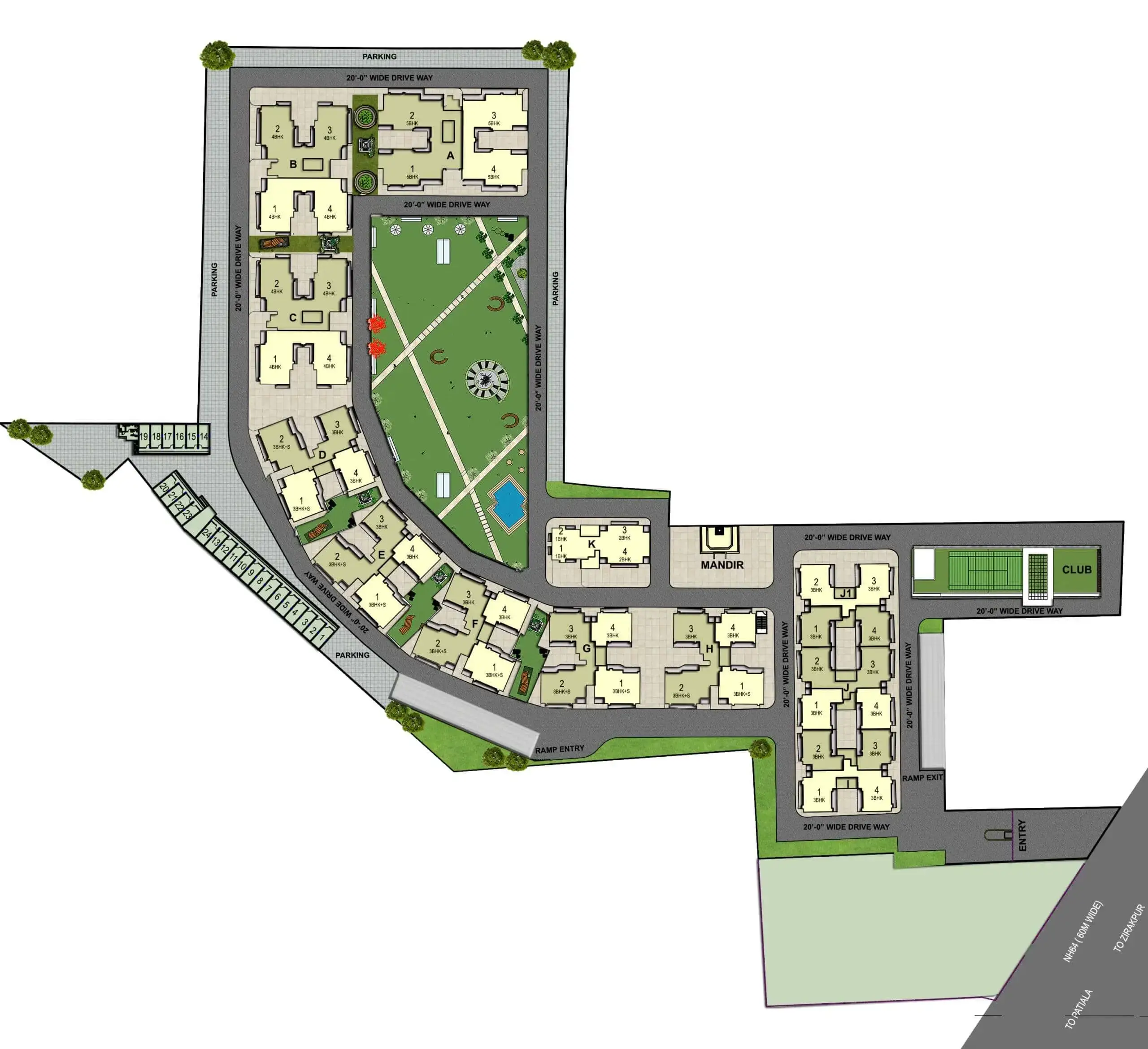 Green Lotus Saksham - Site Plan