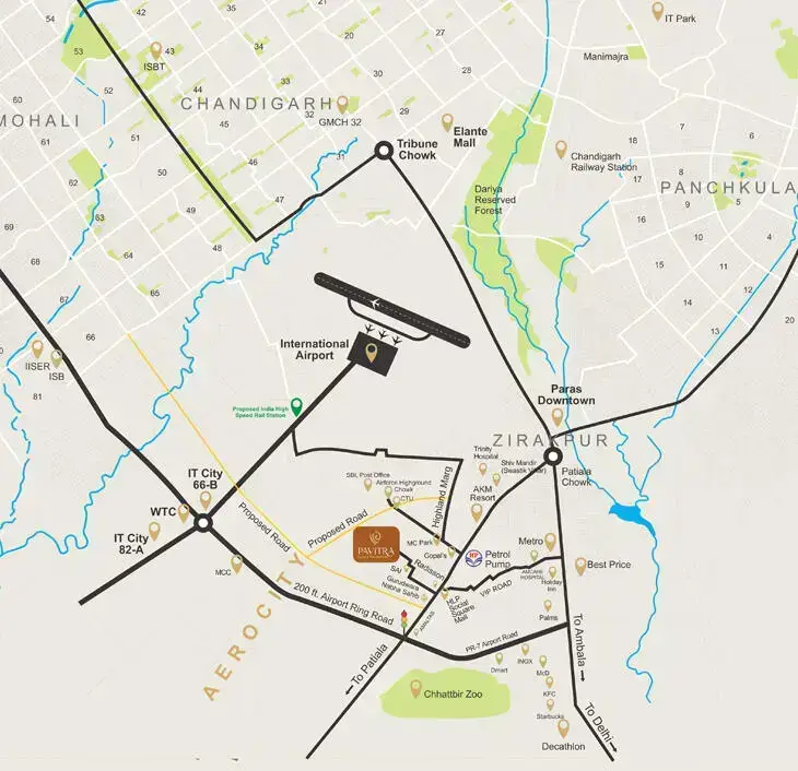 Prime Location Advantage of Pavitra Luxury Residences