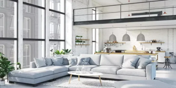 Modern apartment interior view